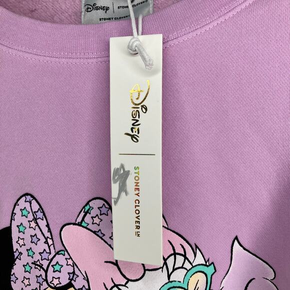 NWT STONEY CLOVER LANE x DISNEY Minnie Daisy Ice Cream Tamps Sweatshirt Pink 3XL - Picture 4 of 4
